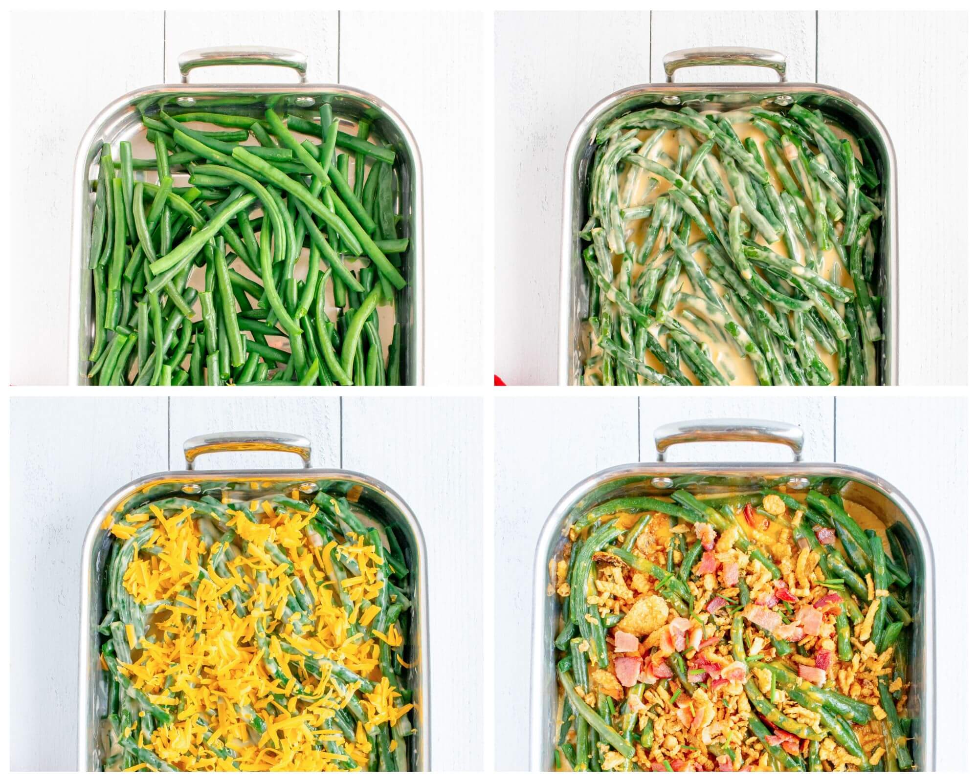 casserole process photo collage