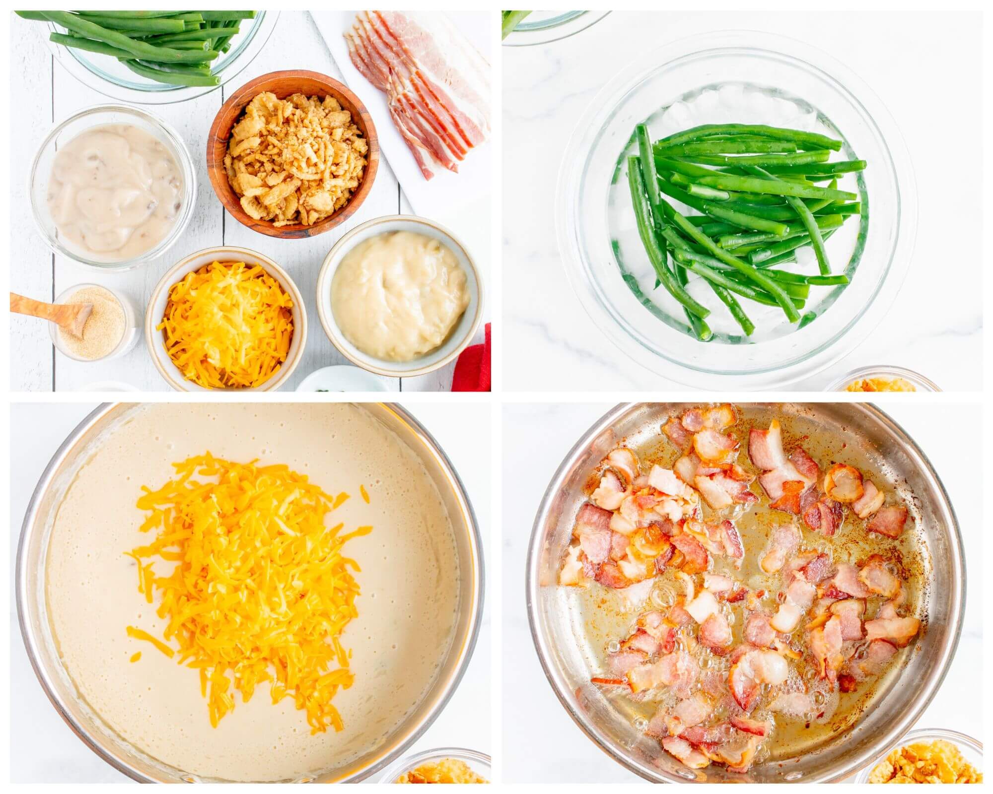 casserole preparation collage