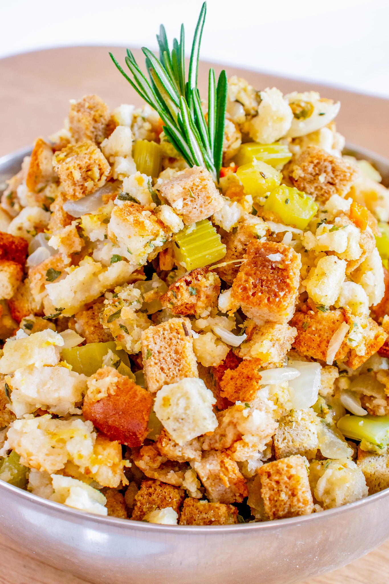 prepared stuffing in bowl