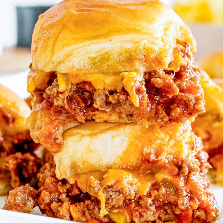 2 mini sloppy joes stacked