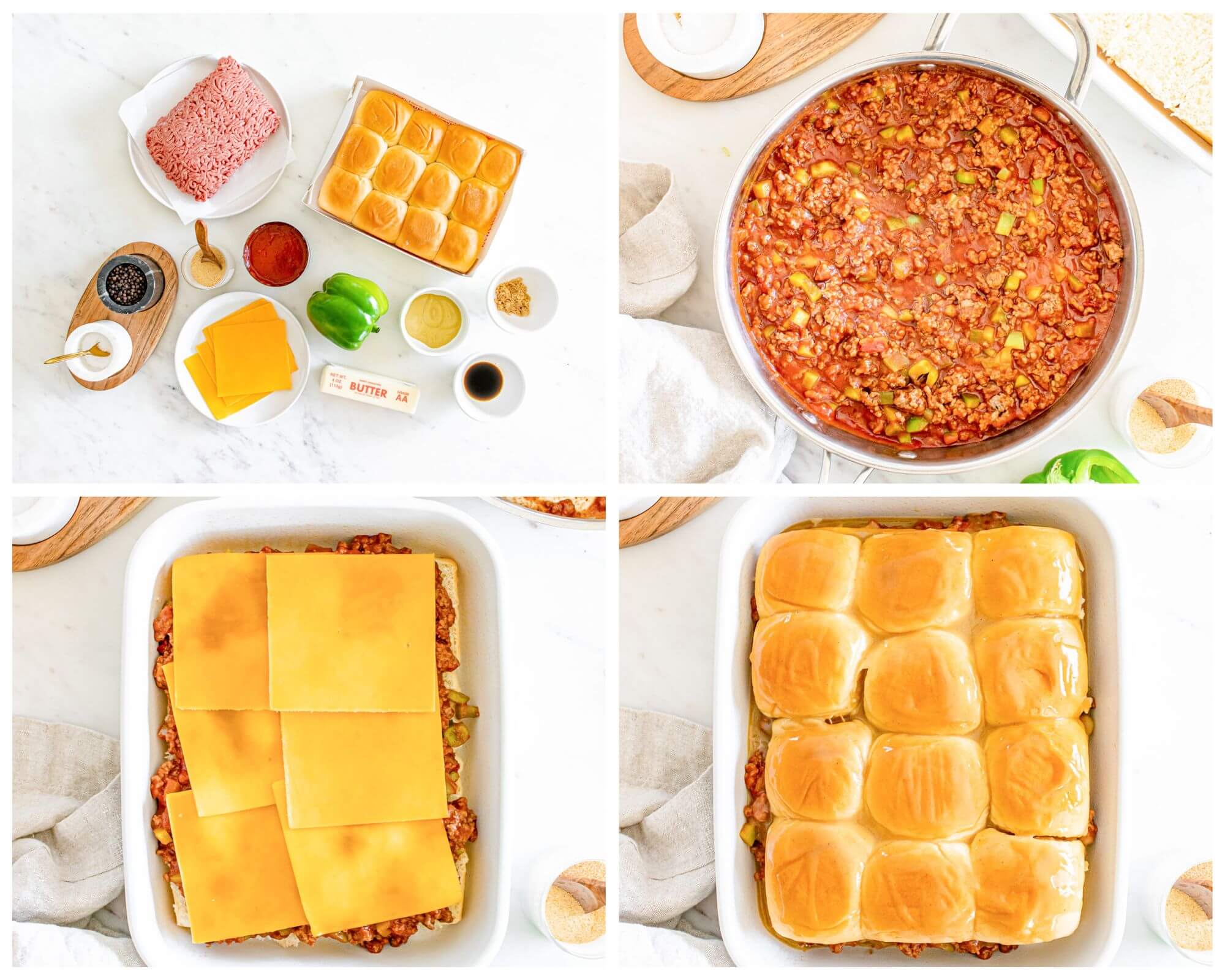 sloppy joes process photo collage