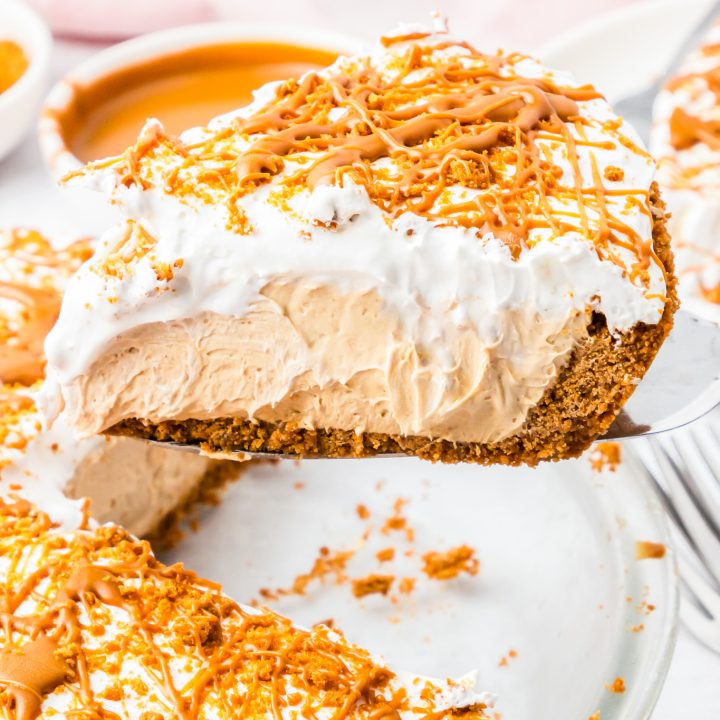 slice being lifted out of pie