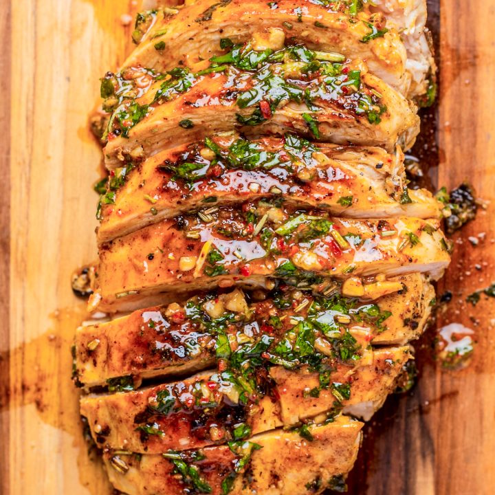 cooked sliced chicken breast