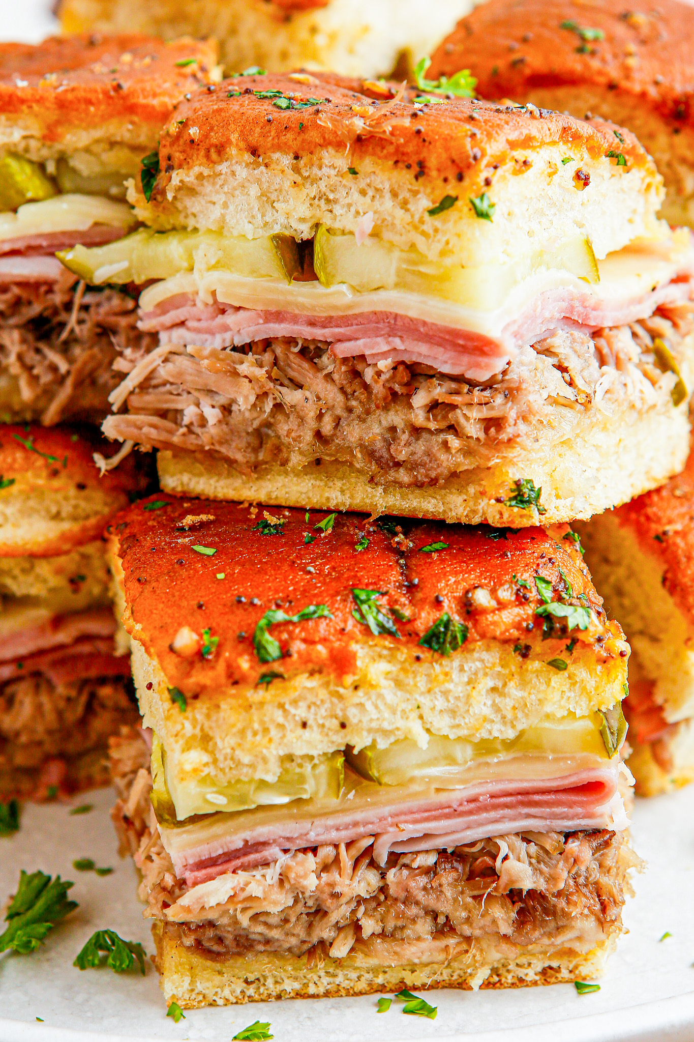sliders filled with meat