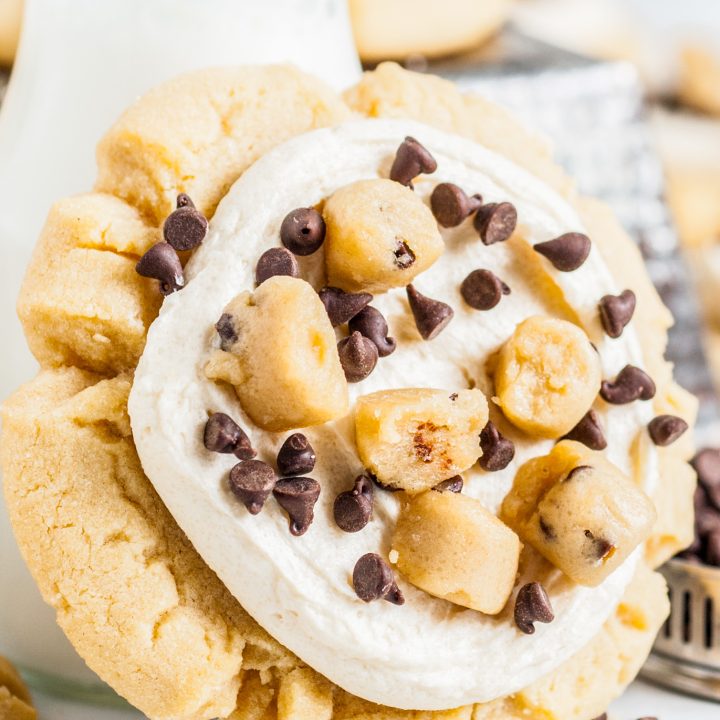 prepared cookie next to milk