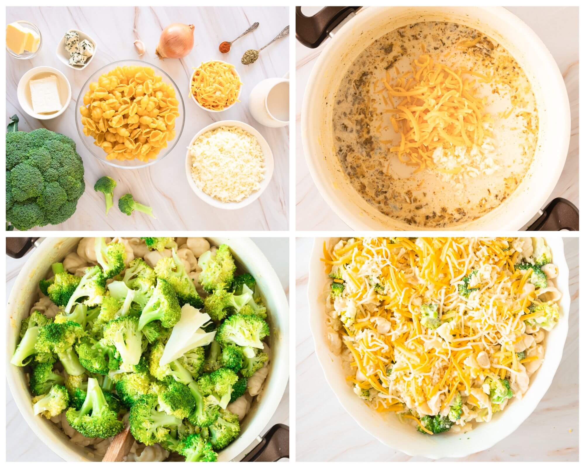 process photos of Mac and cheese