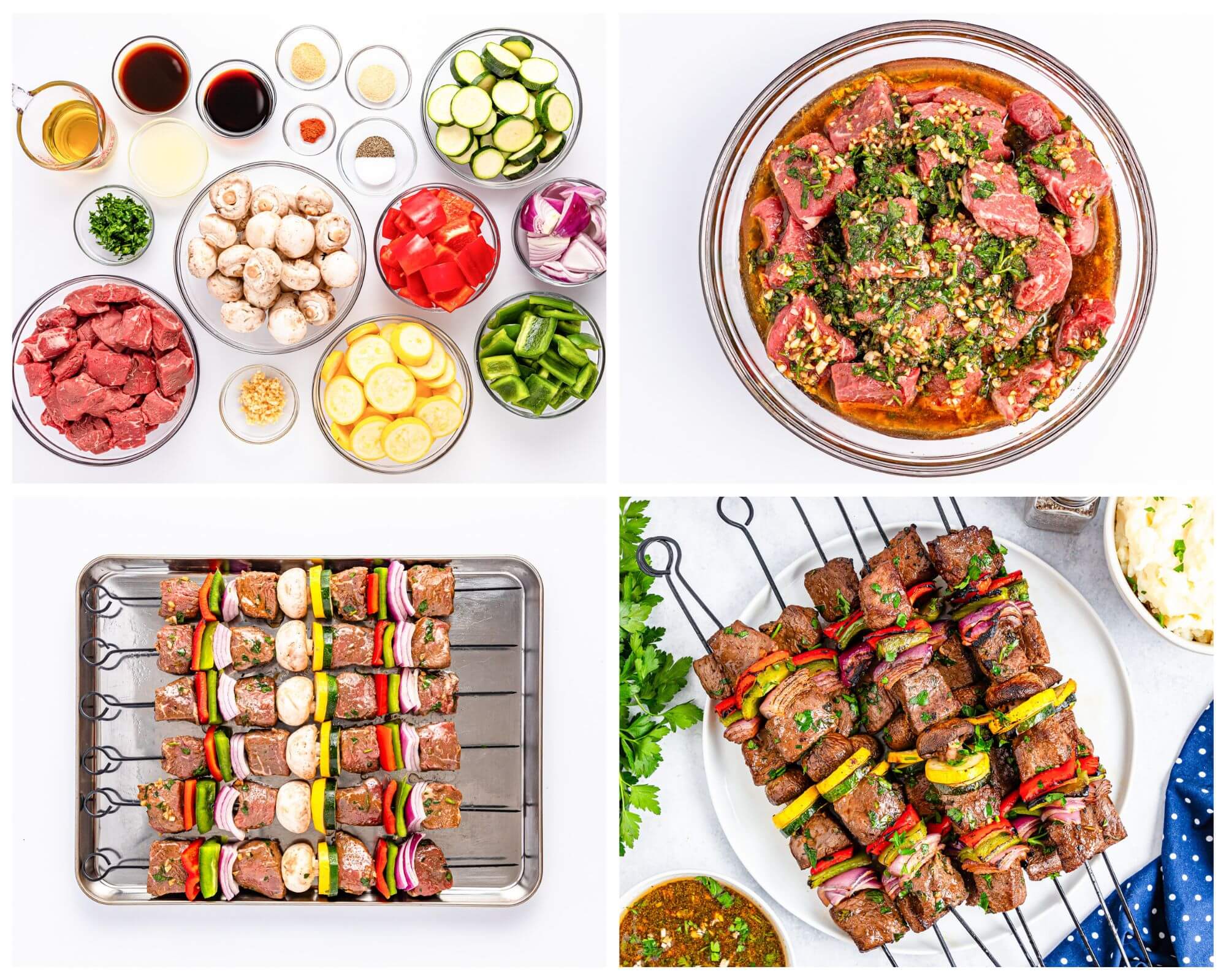 beef kabob process photos