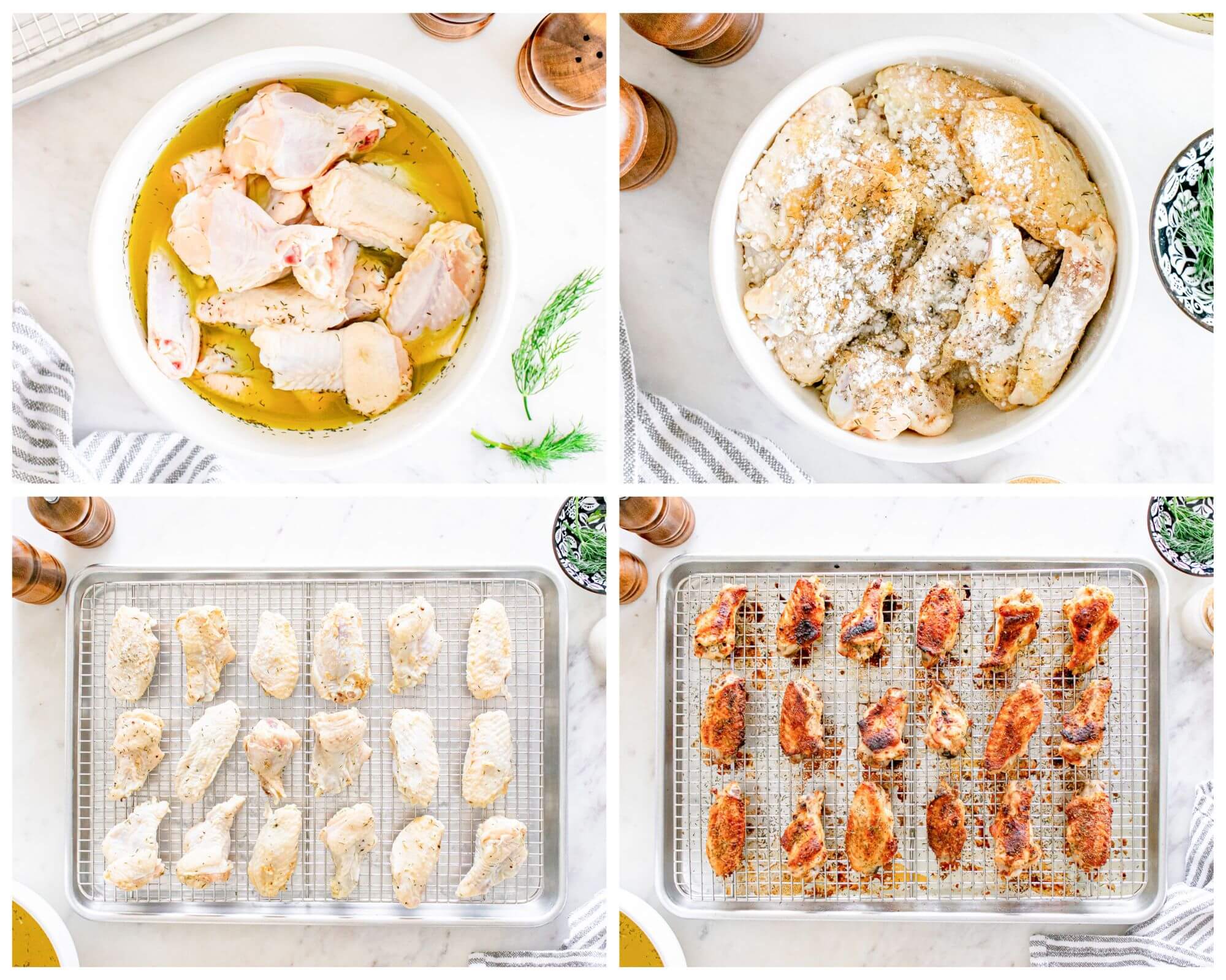 chicken wings process photos