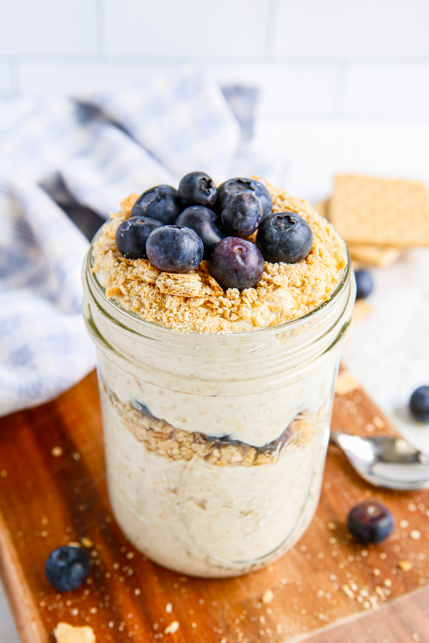 prepared oatmeal in jar