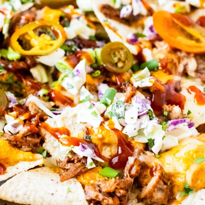 prepared nachos with toppings