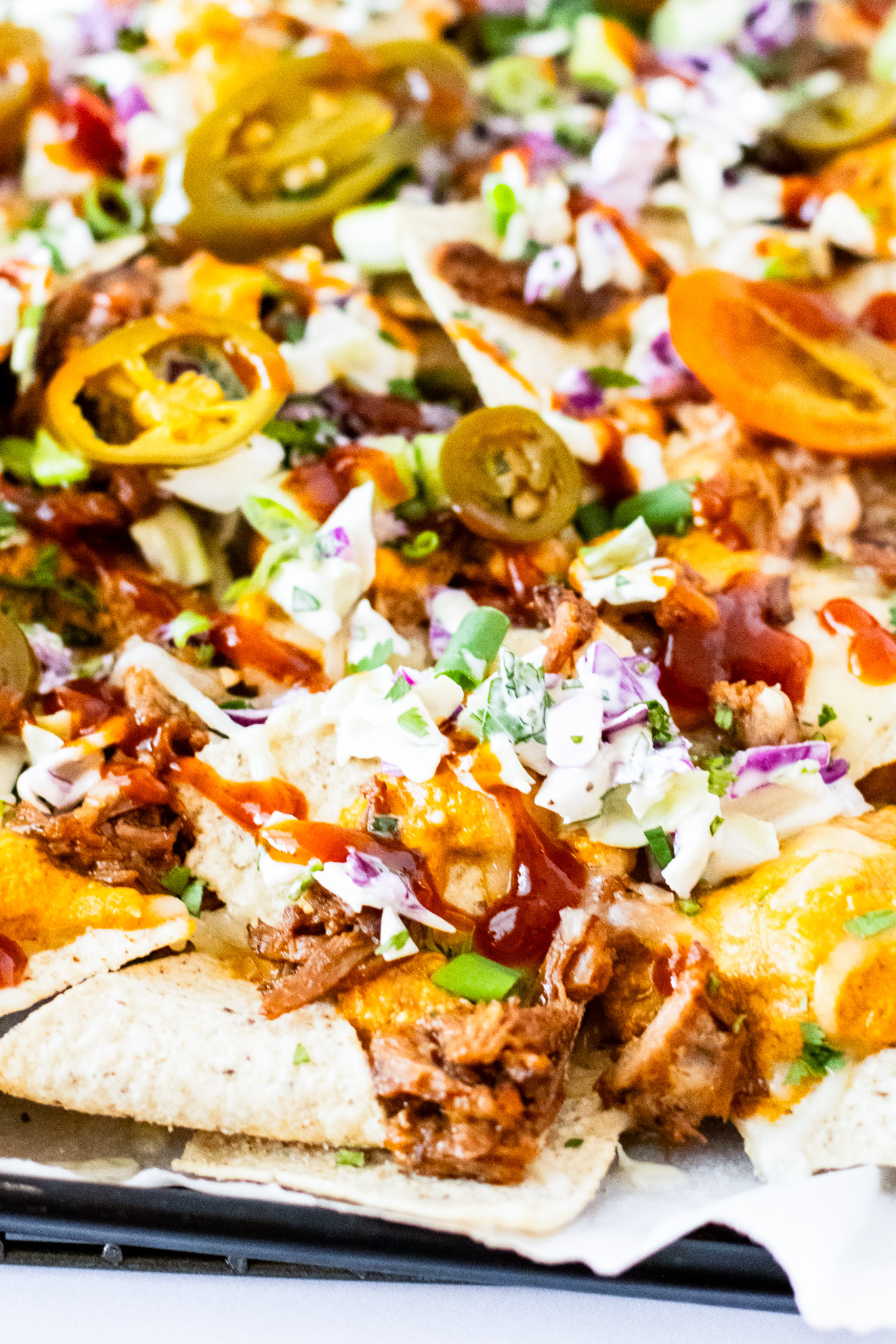 prepared nachos with toppings