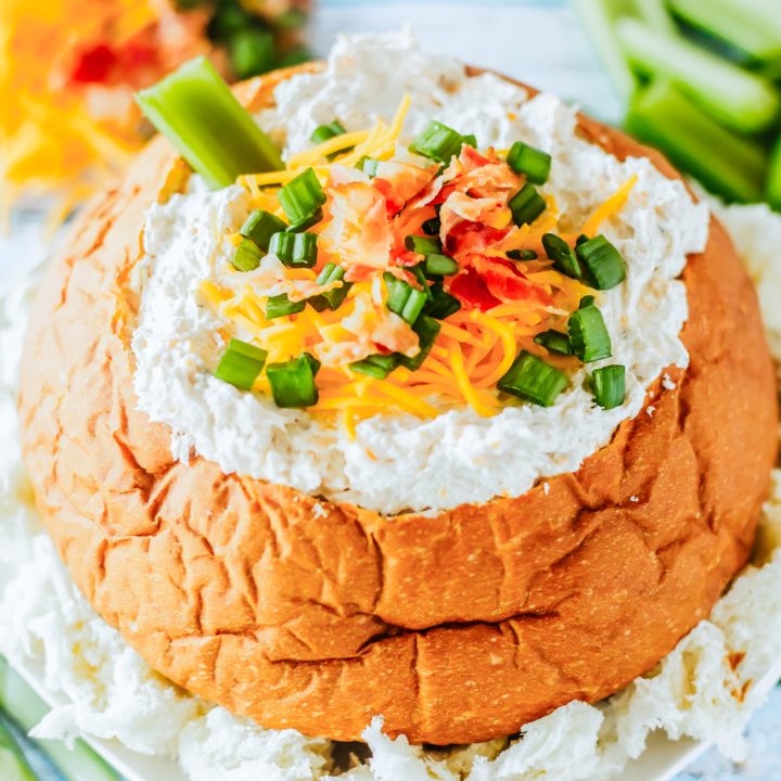 dip served in bread bowl