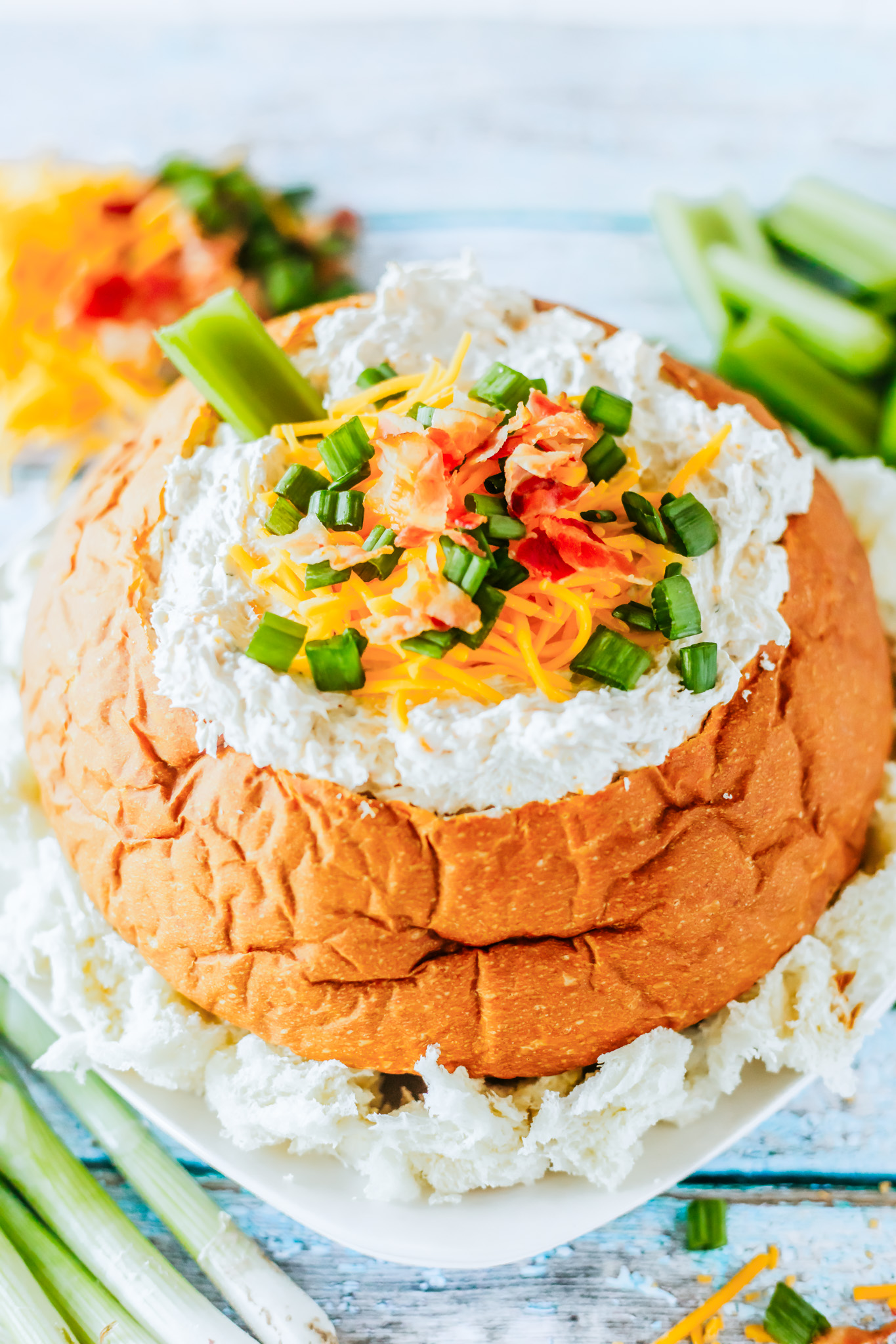dip served in bread bowl