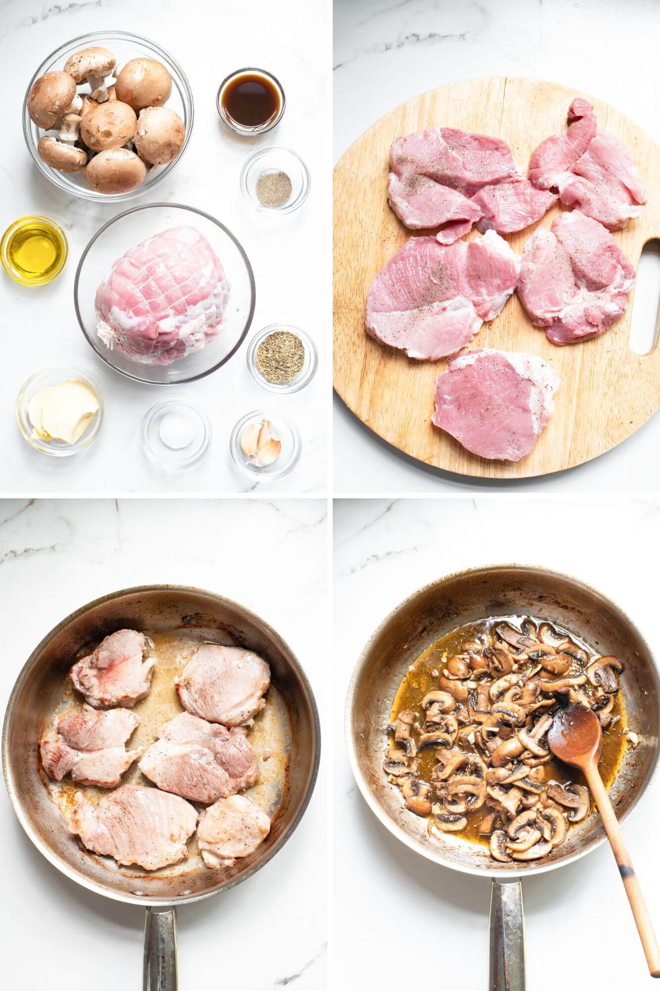 pork medallions process photos