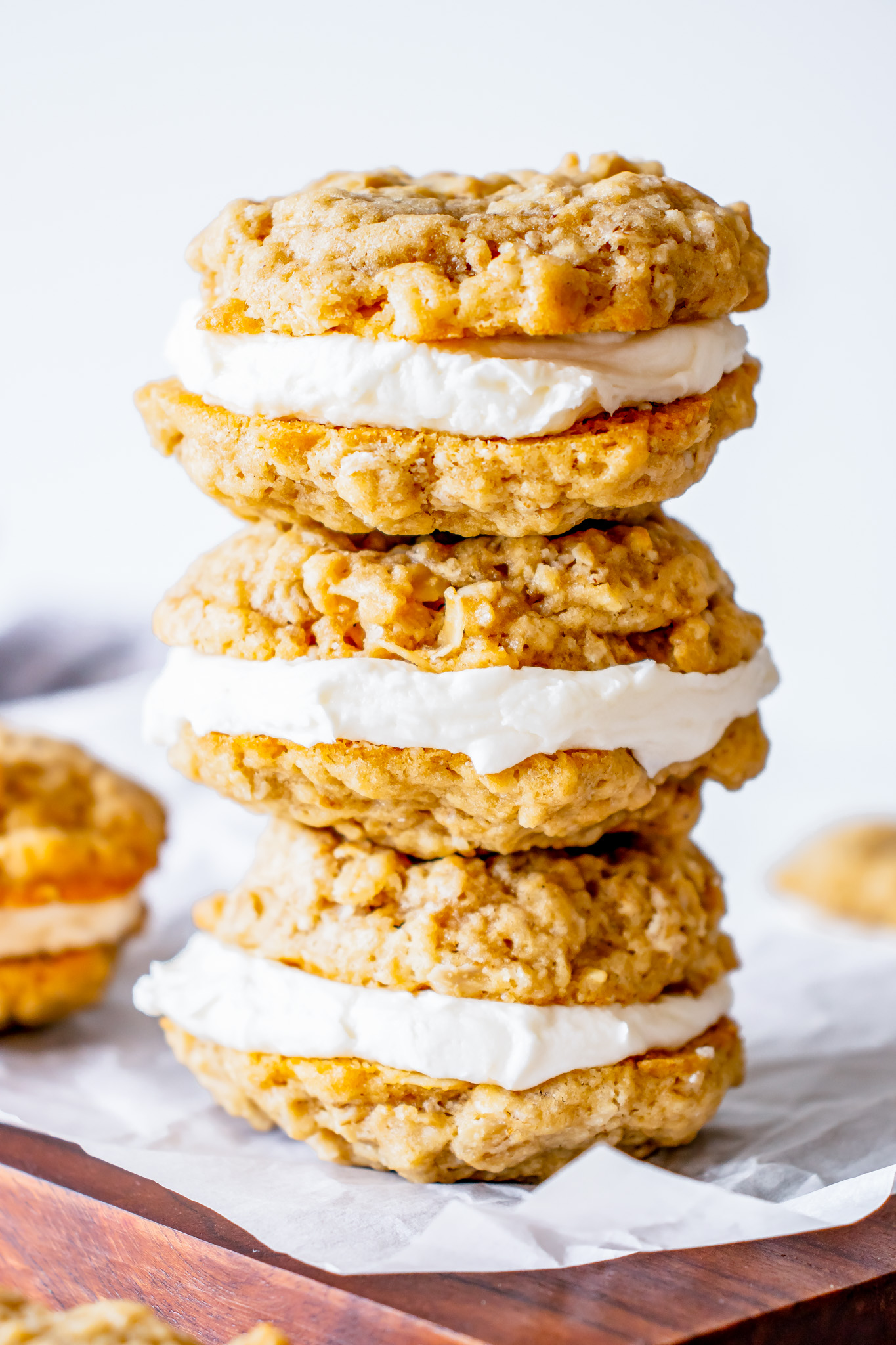 cream pies stacked