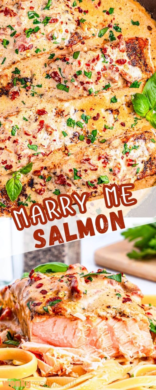 marry me salmon in a cream sauce pinnable image