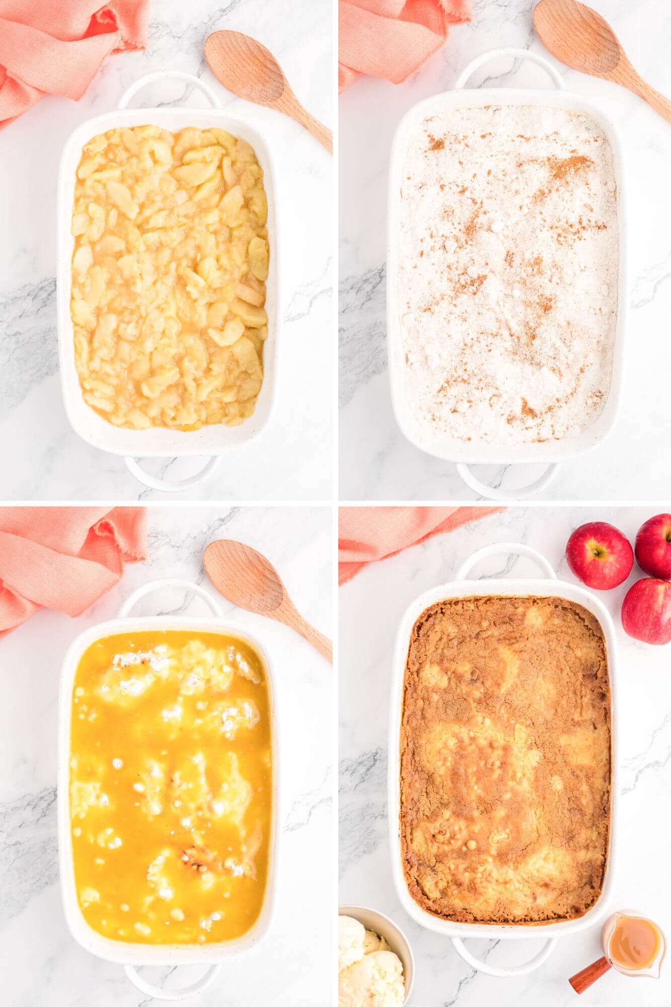 apple cake process photos