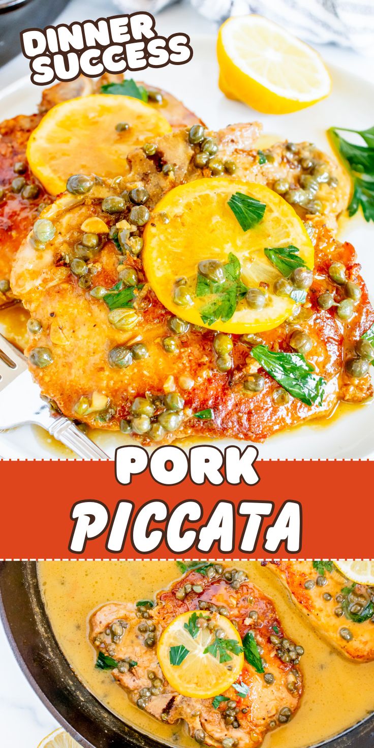 pork piccata pinnable image