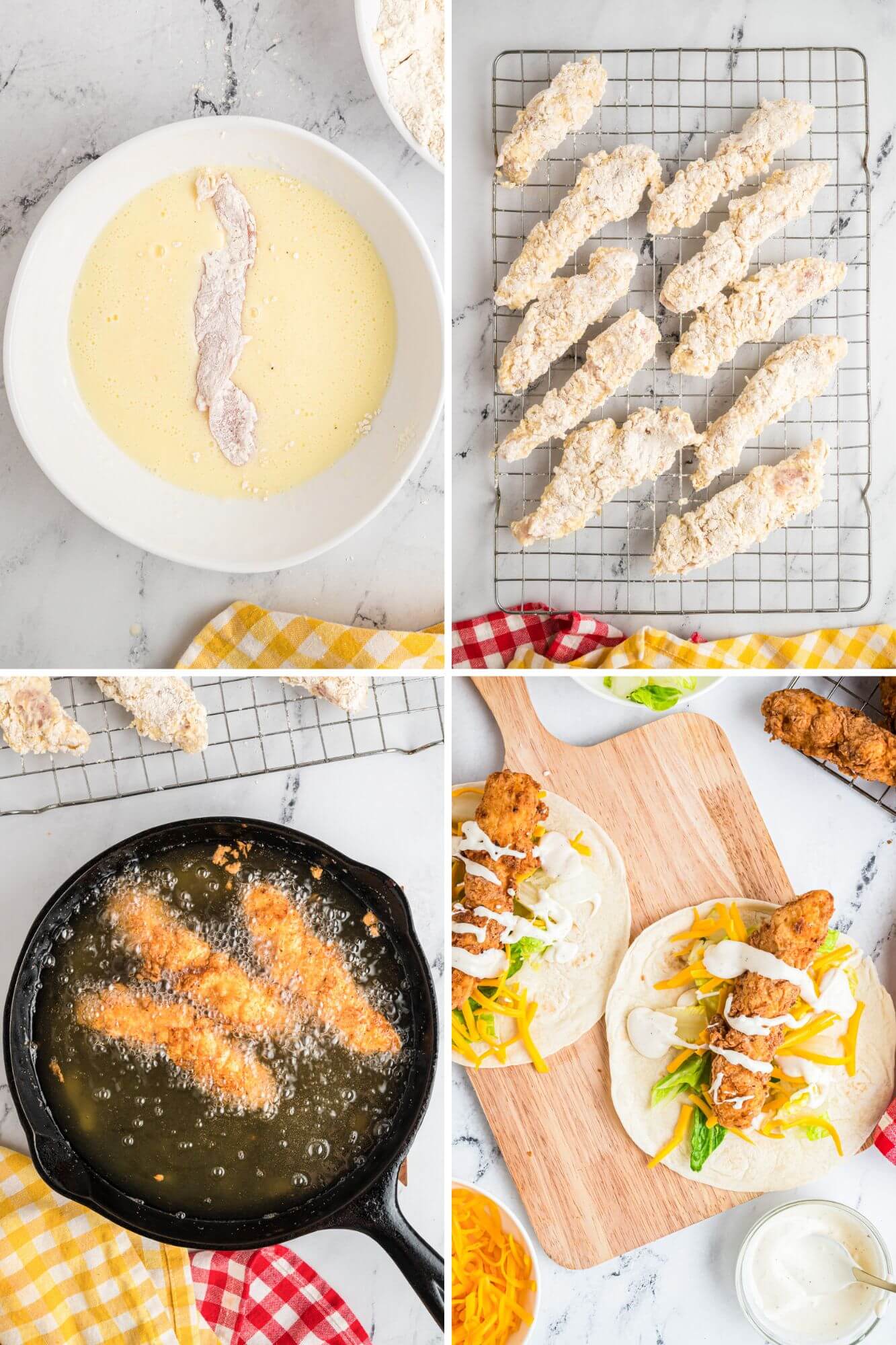 snack wrap process photos