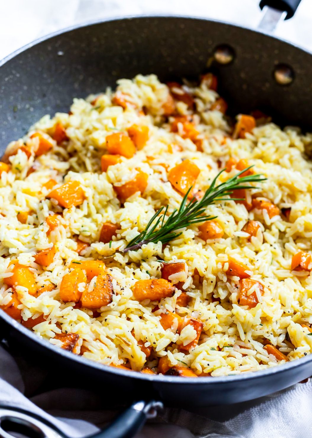 rice in pan