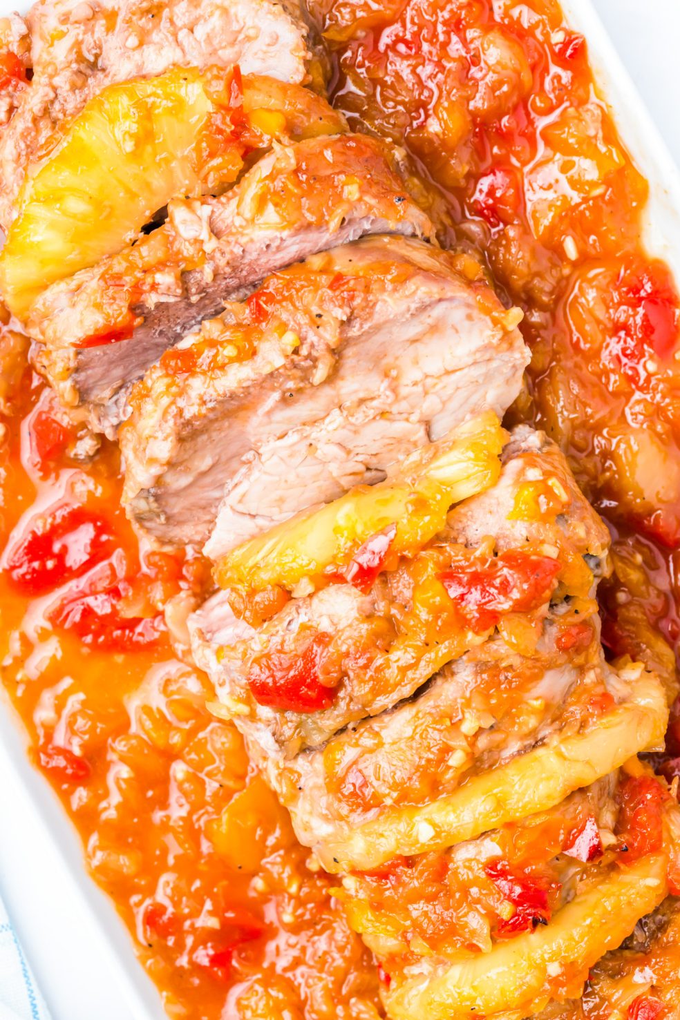 cooked tenderloin with pineapple