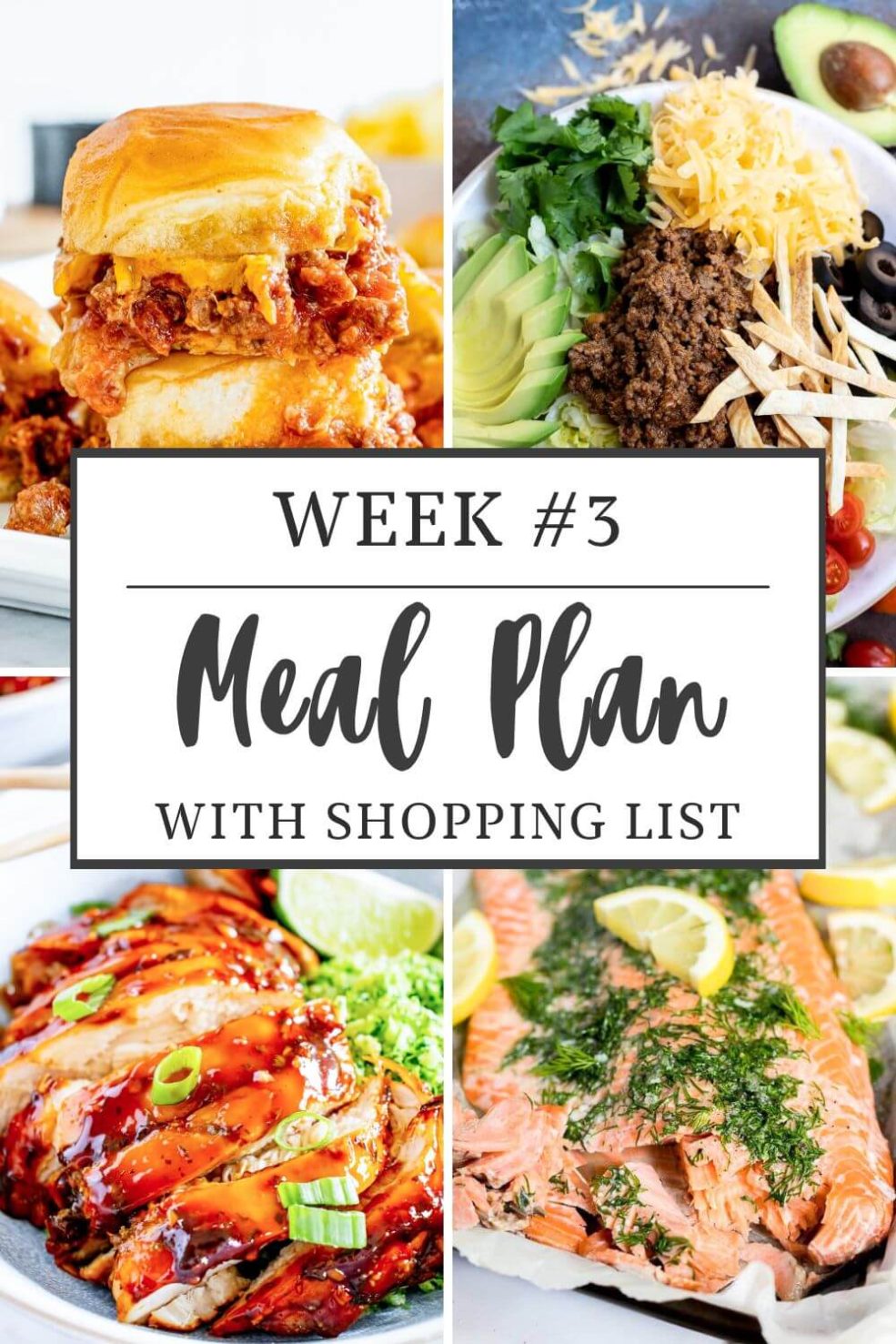 collage of dinner recipes