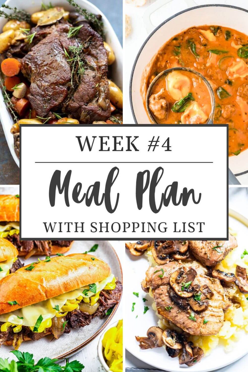meal plan image collage